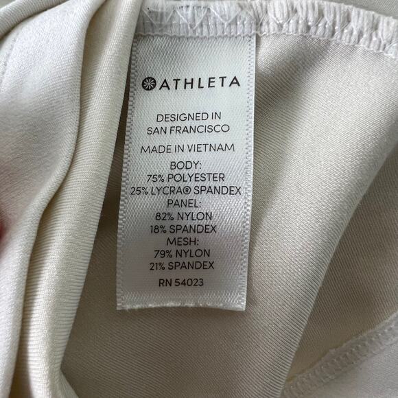 Athleta Women's Size Large Run Free Half Zip Long Sleeve Pullover White - Picture 11 of 14